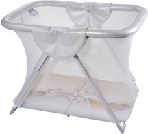 Plebani 041 06 Box per Bambini 0-15 Kg Recinto Neonato Pieghevole Silver - Pratico