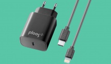Ploos PLTCKITC2LMFI20WK Caricabatterie da Rete USB-C 20W + USB-C Nero  PLOOS
