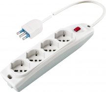 Polypool PP0421Q Ciabatta Multipresa 4 Posti Schuko con Cavo 1.5 Metri