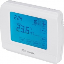 Polypool PP1467 Cronotermostato Touch Screen GiornalieroSettimanale Bianco