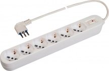 Polypool PP2516Q Multipresa Elettrica Ciabatta 6 Posti Schuko Cavo 1.5 Metri