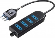 Polypool 369.2 Multipresa da tavolo 4 uscite bivalenti 16A nera