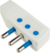 Polypool 414 Spina elettrica 16A 2P+T uscita cavo a 90� con spinotti 250V Bianco