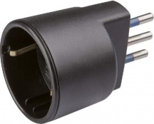 Polypool 433.1 Adattatore spina tedesca-italiana 10A nero