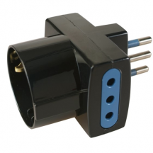 Polypool 467.1 Adattatore multiplo pluristandard 2+1 spina 10A nero