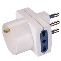 Polypool 468 Adattatore pluristandard con spina 16A Bianco