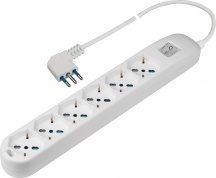 Polypool 537XL Ciabatta elettrica Multipresa 6 Posti Shuko colore Bianco
