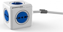Polypool AC8300BL Presa multipla Power Cube 3 prese + 2 prese schuko biancoblu