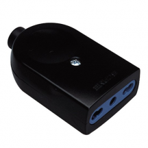 Polypool PP0466.1 Presa mobile bivalente 1016A 2P+T uscita cavo assiale nera