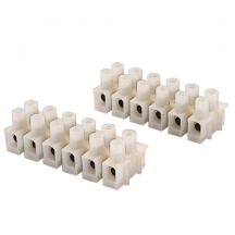 Polypool PP0506 Conf. 2 morsettiere 250V a 6 poli 4.0 mq bianche
