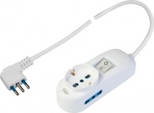 Polypool PP2501XL Multipresa tavolo 3 uscite bianca con interruttore luminoso