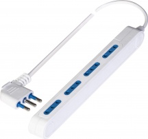 Polypool PP2520 Multipresa da tavolo 4 uscite 10A 2P+T con spina 90� Bianco