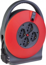 Polypool PP2742 Prolunga avvolgicavo mt 10 3x1.5 mm con 4 prese