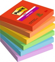Post-it 654-6SS-PLAY Pouch Autoadesiva Quadrato Multicolore 90 Fogli