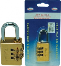 Potent 3261a3307 Lucchetto a Combinazione 9000 Ottone Arco Cromato mm 30