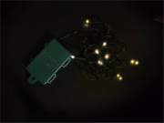 PreQu D1654 Filo Luci Led Bianco caldo 10 luci Batteria interno