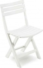 IPAE PROGARDEN 86273 Sedia per Esterni Pieghevole Resina 43x90x80 cm Bianco Birki