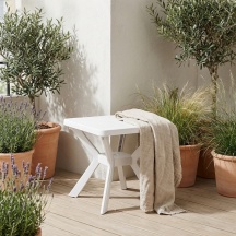 IPAE PROGARDEN 90300 Tavolo da Giardino Quadrato Resina 70x70 cm Bianco