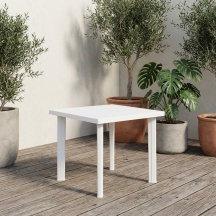 IPAE PROGARDEN 90860 Tavolo da Giardino Rettangolare Resina 80x75 cm Bianco