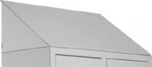 PROMETAL OS199T1P50X Tetto Inclinato per Spogliatoio in Metallo 36x50 cm Nero