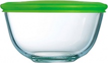 Pyrex 180P0007043 Coppa con coperchio Litri 2 Verde Vetro Borosilicato