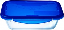 Pyrex 281PG007046 Contenitore 0.8 Lt 20 x 15 Cook&Go vetro borosilicato Blu
