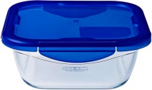 Pyrex 286PG007046 Contenitore 1.7 Lt 22 x 22 Cook&Go vetro borosilicato Blu