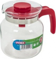 Pyrex 711A200 5646 Caraffa Bricco Alto 1 Litro colore Trasparente e Rosso