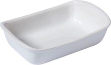 Pyrex SU26RR17046 Pirofila da Forno in Ceramica Rettangolare 26 x 18 cm Bianco - Supreme