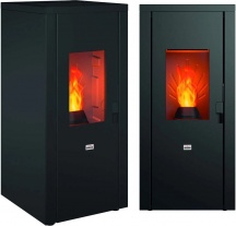 Queen 77EVOBK Stufa a Pellet Ventilata 7 kW Serbatoio 15 Kg Nera EVO 7