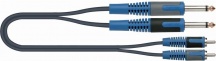 Quiklok 30 00286 Cavo Audio Rksa 130 5 Jack Rca ROK SOLID SERIES Blu e Nero 5m
