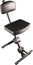 Quiklok DX749 Sgabello con Schienale e Poggiapiedi Nero  Music Store Stage Stool