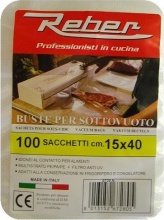 REBER 6728N Sacchetti sottovuotocm 15x40 Confezione 100 pezzi