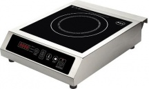 R.G.V. 111450 Fornello Elettrico Induzione 1 Piastra 3500 Watt Nero e Argento PRO IND 1
