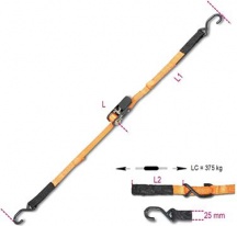 ROBUR 5328g5374 Cinghia a Trazione 2 Ganci + Cric 8188Cg L.mt 3 H.mm 25 Kg 400