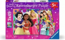 Ravensburger 1068 Disney Princess 3 Puzzle da 49 Pezzi per Bambini da 5+ Anni