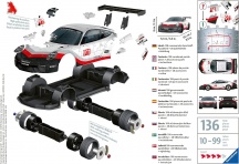 Ravensburger 11147 Porsche 911 GT3 Cup Puzzle 3D 108 Pezzi Per Bambini da 10+ Anni