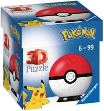 Ravensburger 11256 Pok�mon Pok�ball Puzzle 3D 54 Pezzi Per Bambini da 6+ Anni
