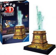 Ravensburger 12596 Statua Della Libert� Night Edition Puzzle 3D 108 Pezzi 8+