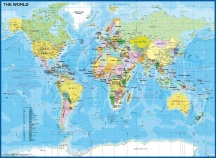 Ravensburger 12890 Mappa Del Mondo Puzzle 200 Pezzi per Bambini da 8+ Anni