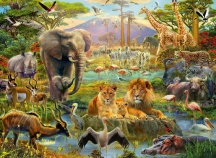 Ravensburger 12891 Animali Della Savana Puzzle 200 Pezzi per Bambini da 8+ Anni