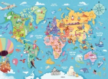 Ravensburger 13343 Mappa Del Mondo Puzzle 100 Pezzi per Bambini da 6+ Anni