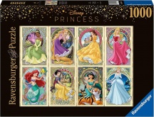 Ravensburger 16504A Principesse Art Nouveau Puzzle 1000 Pezzi per Bambini da 14+ Anni