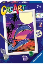 Ravensburger 20259 CreArt Serie E: Delfini Al Chiaro Di Luna Kit Pittura Animali 7+