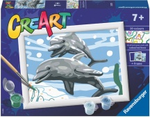 Ravensburger 23527 CreArt Serie E: Delfini Giocherelloni Dipingere Gioco Educativo 7+