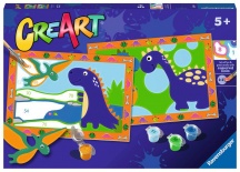 Ravensburger 23554 CreArt Serie Junior: Dinosauri 2 Tavole Dipingere Creativo 5+ Anni