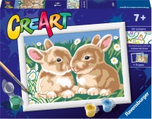 Ravensburger 23563 CreArt Serie E: Teneri coniglietti da Dipingere Gioco Creativo 7+