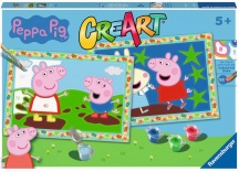 Ravensburger 23570 CreArt Serie Junior: Peppa Pig 2 Tavole Dipingere Creativo 5+ Anni