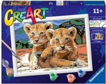 Ravensburger 23616 CreArt Serie D: Cucciolo Di Leone da Dipingere Gioco Creativo 11+