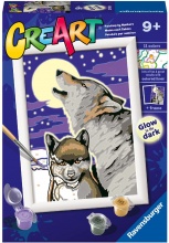 Ravensburger 23709 CreArt Serie E: Lupi Glow In The Dark Dipingere Gioco Creativo 9+